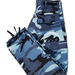 Blue Camo Cargo Pants